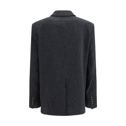 Ganni Gray Wool Oves Aries Blazer