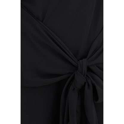 Ganni Black Recycled Polyester Cocktail Dress