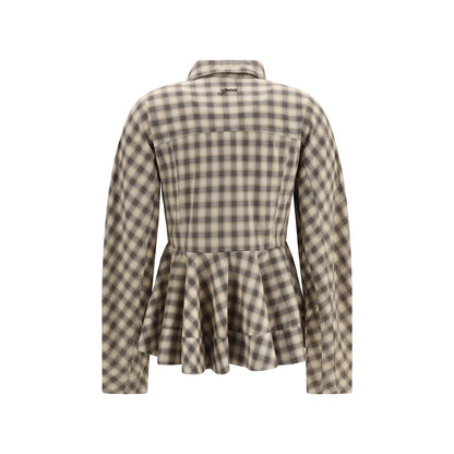 Ganni Beige Cotton Blouse