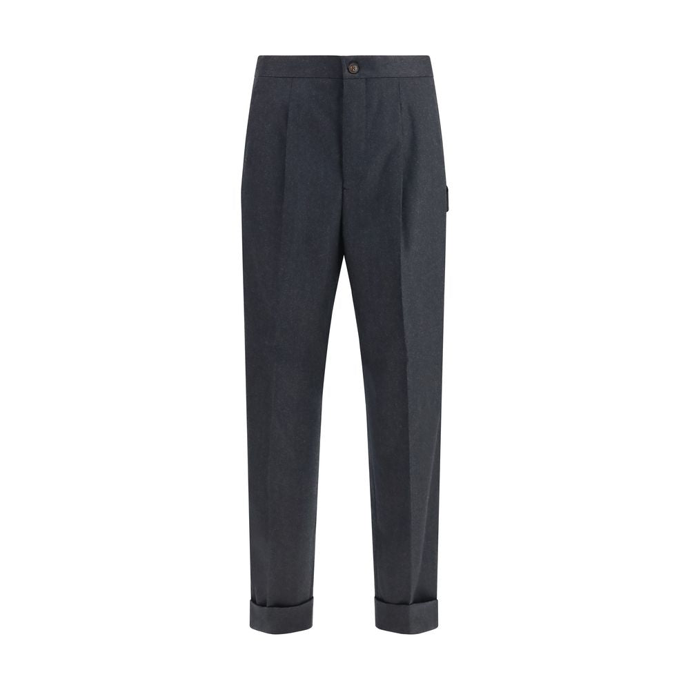 Umit Benan Gray Wool Oves Aries Dress Pants