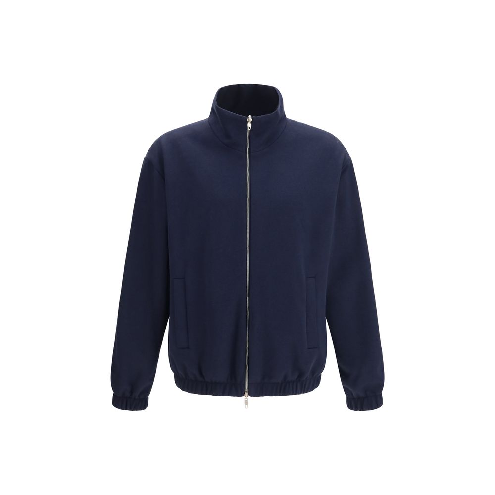 Umit Benan Blue Silk Full-Length Jacket