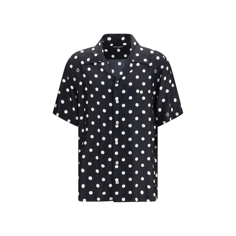 Dolce & Gabbana Black Silk Shortsleeve Shirt