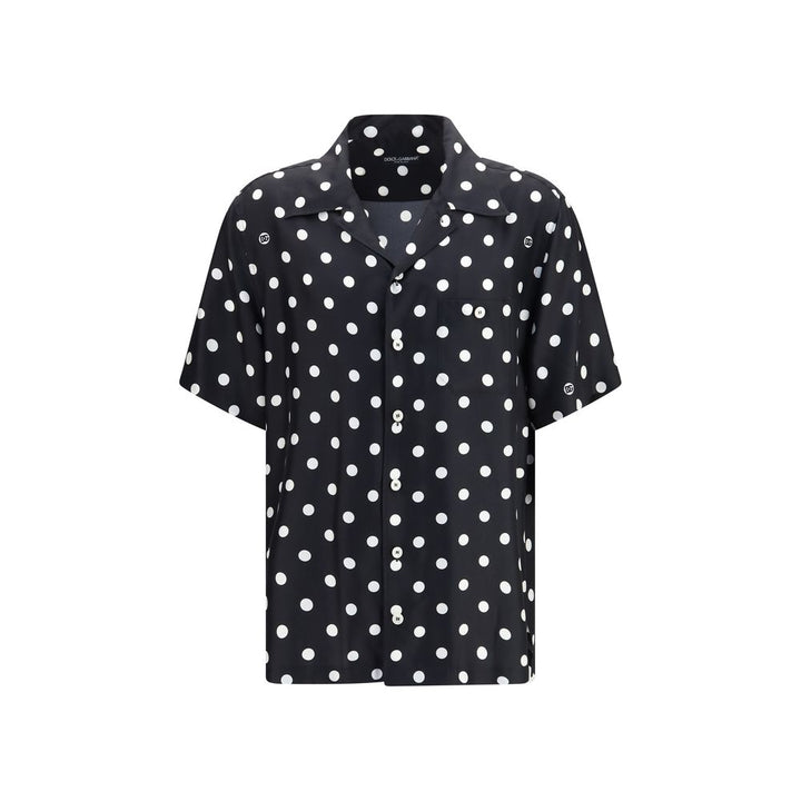 Dolce & Gabbana Black Silk Pattern Shirt