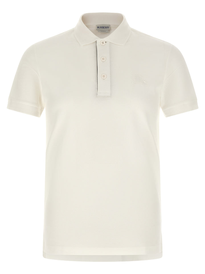 Burberry White Cotton Polo Shirt