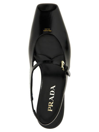 Prada Black Calfskin Ballet Flats
