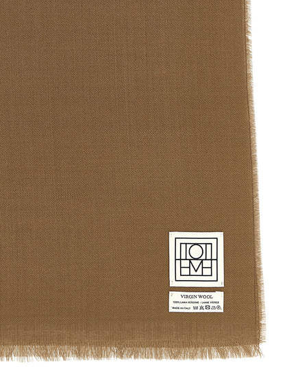 TOTEME Brown Virgin Wool Foulard