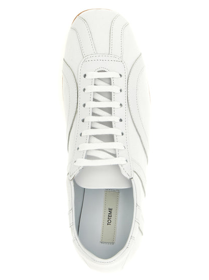 TOTEME White Recycled Cotton Low Top Sneakers