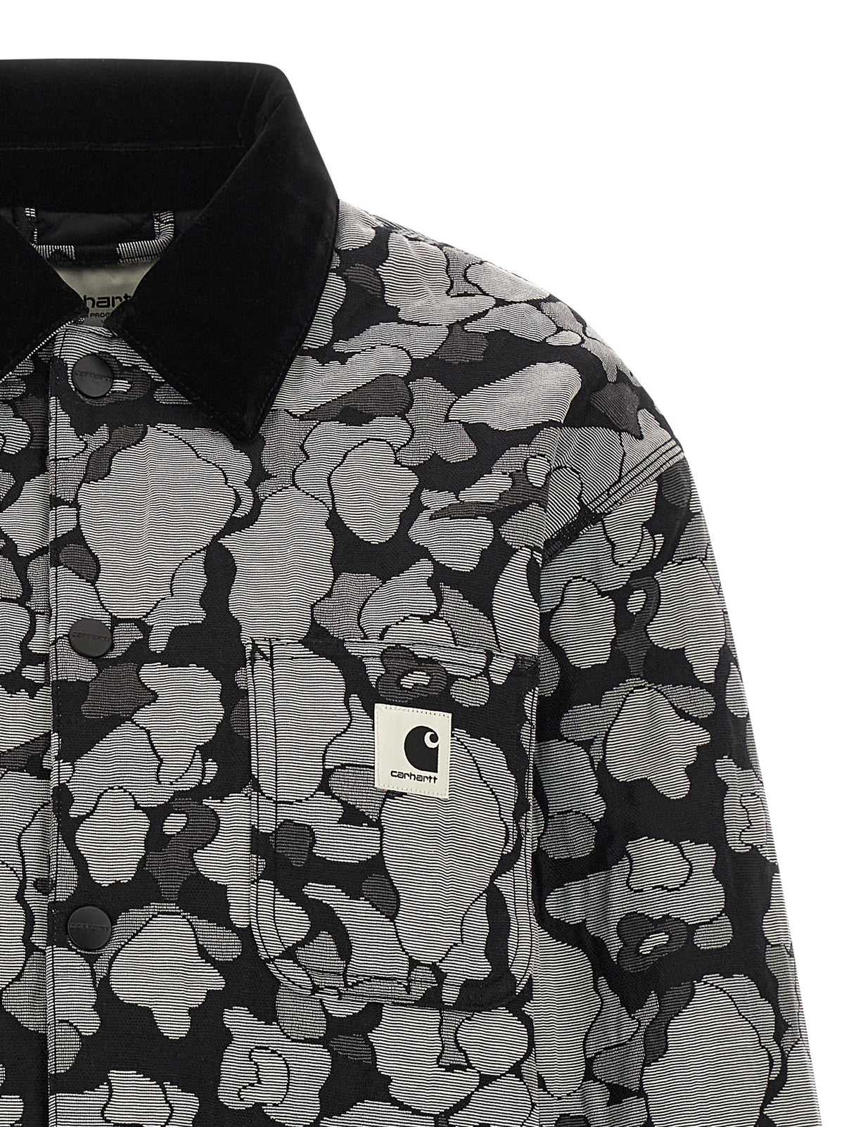 Carhartt Wip Gray Cotton Full-Length Jacket