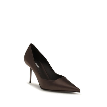 LE SILLA Brown Calf Leather Bos Taurus High Heel Pumps