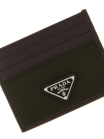 Prada Bicolor Recycled Polyamide Cardholder