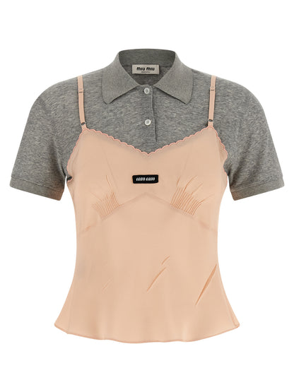Miu Miu Multicolor Silk Shortsleeve Shirt