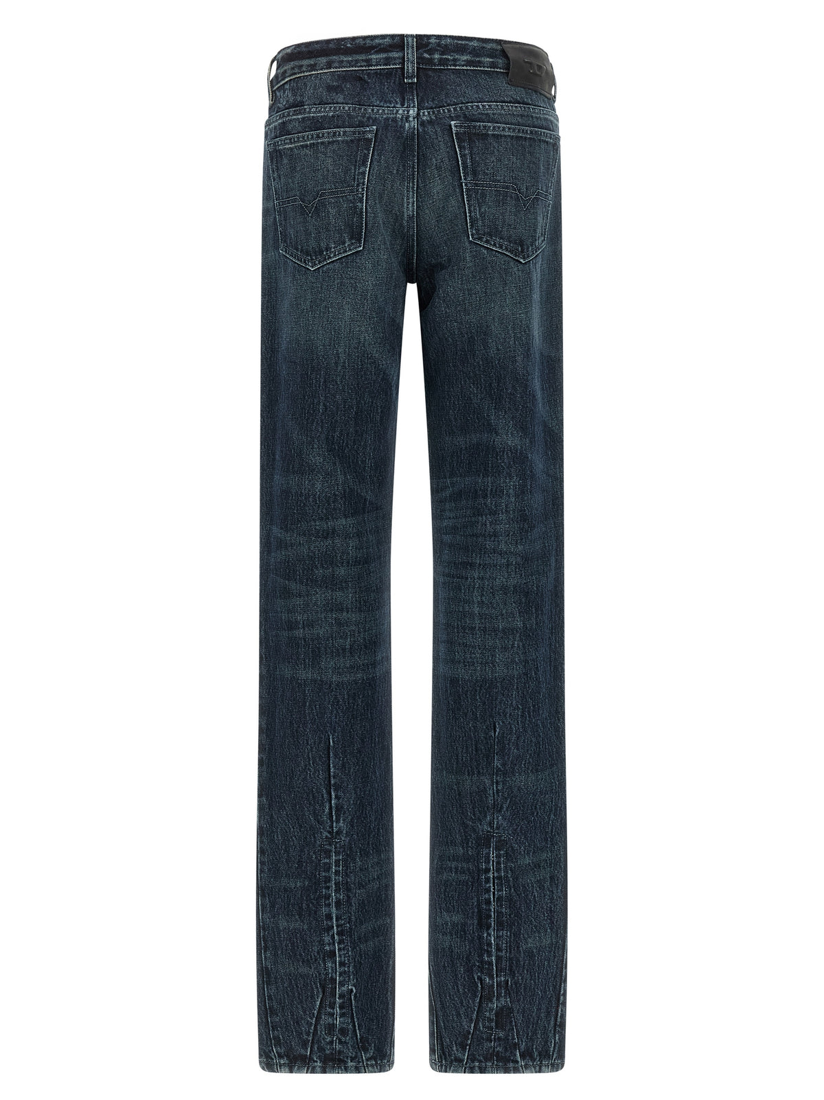 Diesel Blue Cotton Straight-Leg Jeans