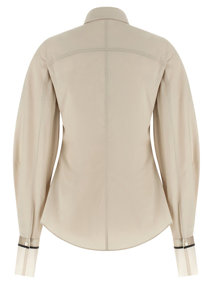 Brunello Cucinelli Beige Cotton Blouse