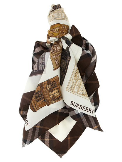Burberry Multicolor Satin Scarf