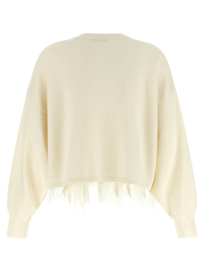 Alberta Ferretti White Virgin Wool Cardigan