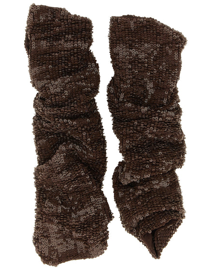 P.A.R.O.S.H. Brown Polyamide Gloves