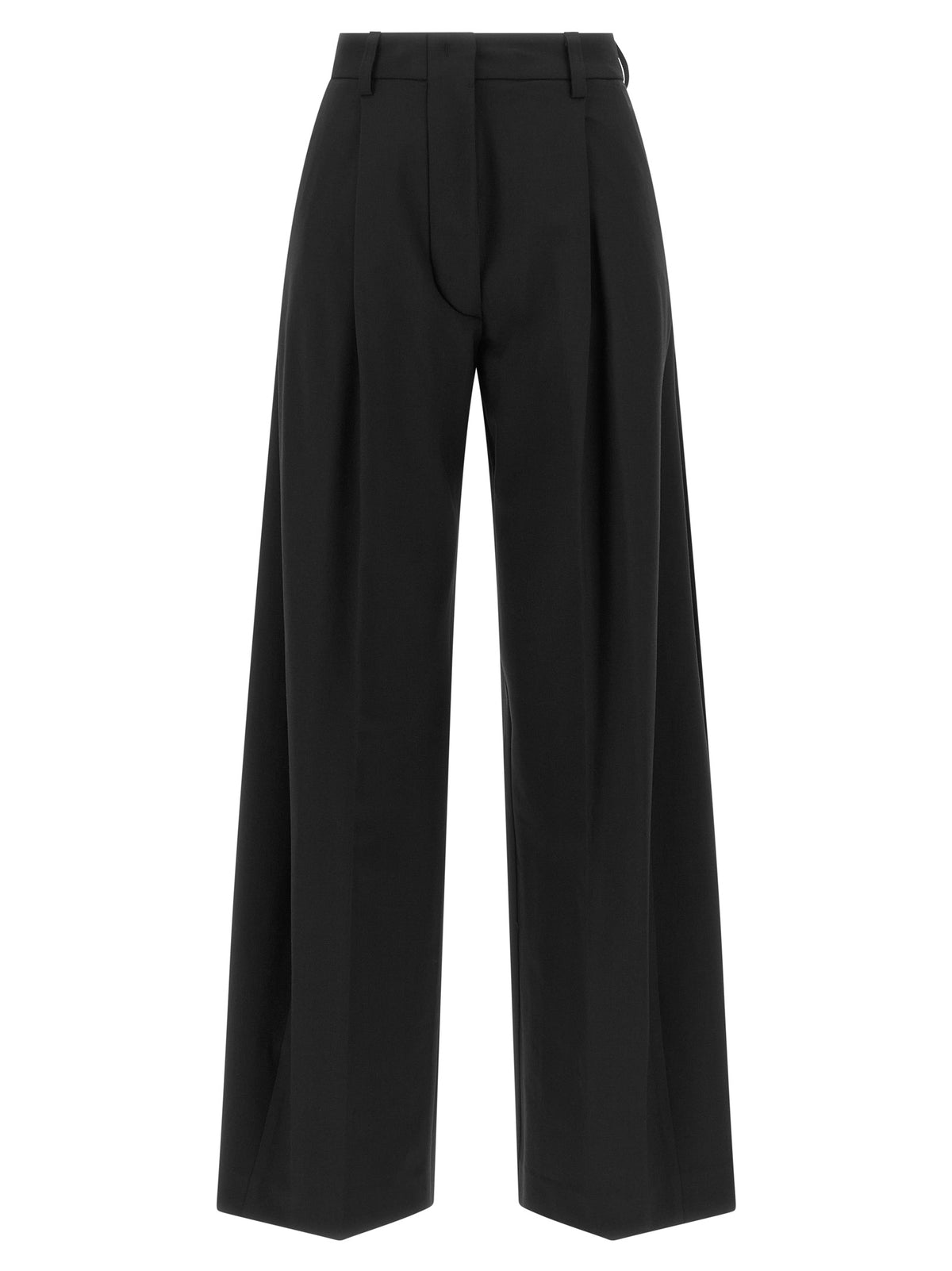 THELATEST Black Polyester Dress Pants