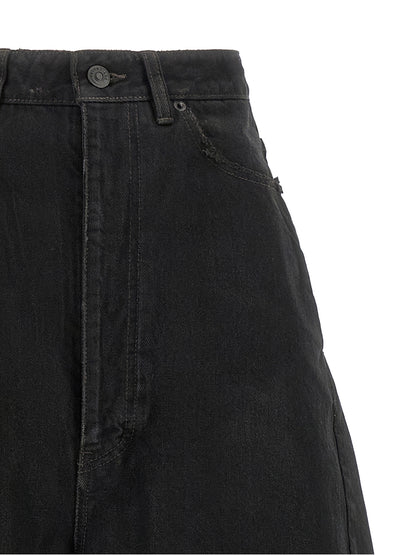 Balenciaga Black Cotton High-Waisted Jean