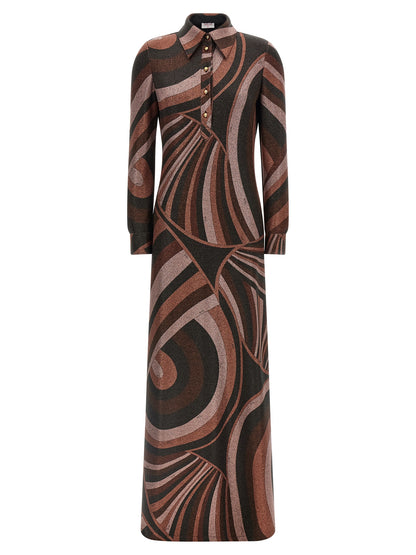 Emilio Pucci Bordeaux Polyamide Long Dress