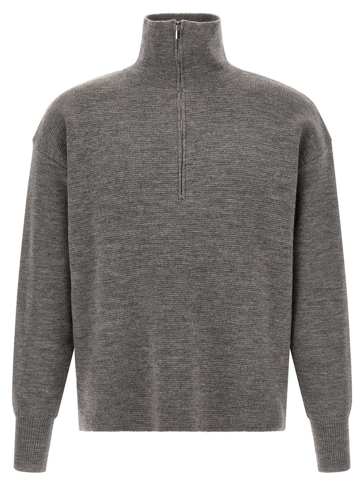 MA'RY'YA Gray Virgin Wool Cardigan