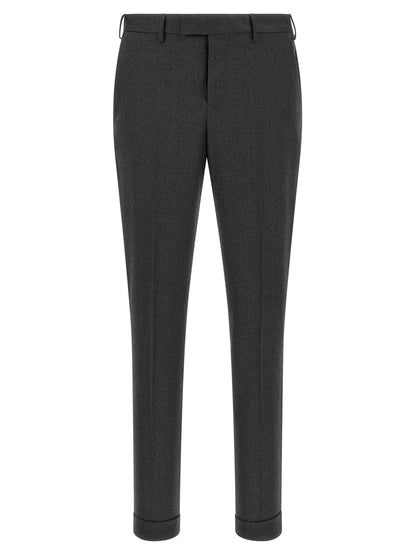 PT Torino Gray Virgin Wool Dress Pants