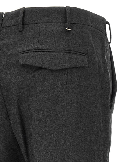 PT Torino Gray Virgin Wool Dress Pants