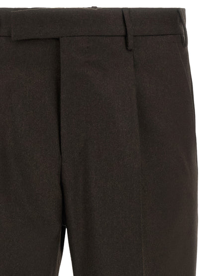 PT Torino Brown Virgin Wool Dress Pants