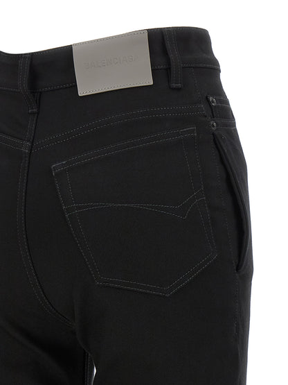 Balenciaga Black Elastane High-Waisted Jean