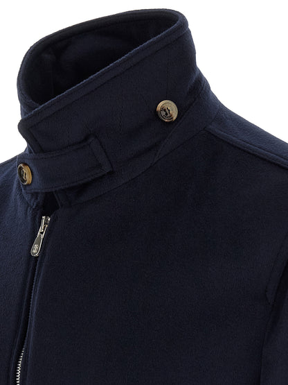 Brunello Cucinelli Blue Virgin Wool Bomber
