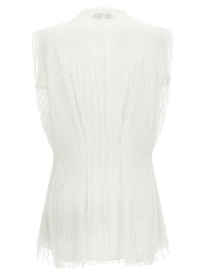 Alberta Ferretti White Polyester Sleeveles T-Shirt