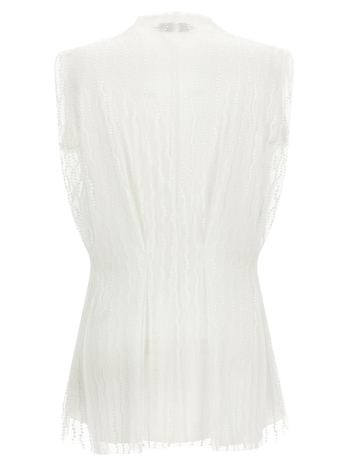 Alberta Ferretti White Polyester Sleeveles T-Shirt