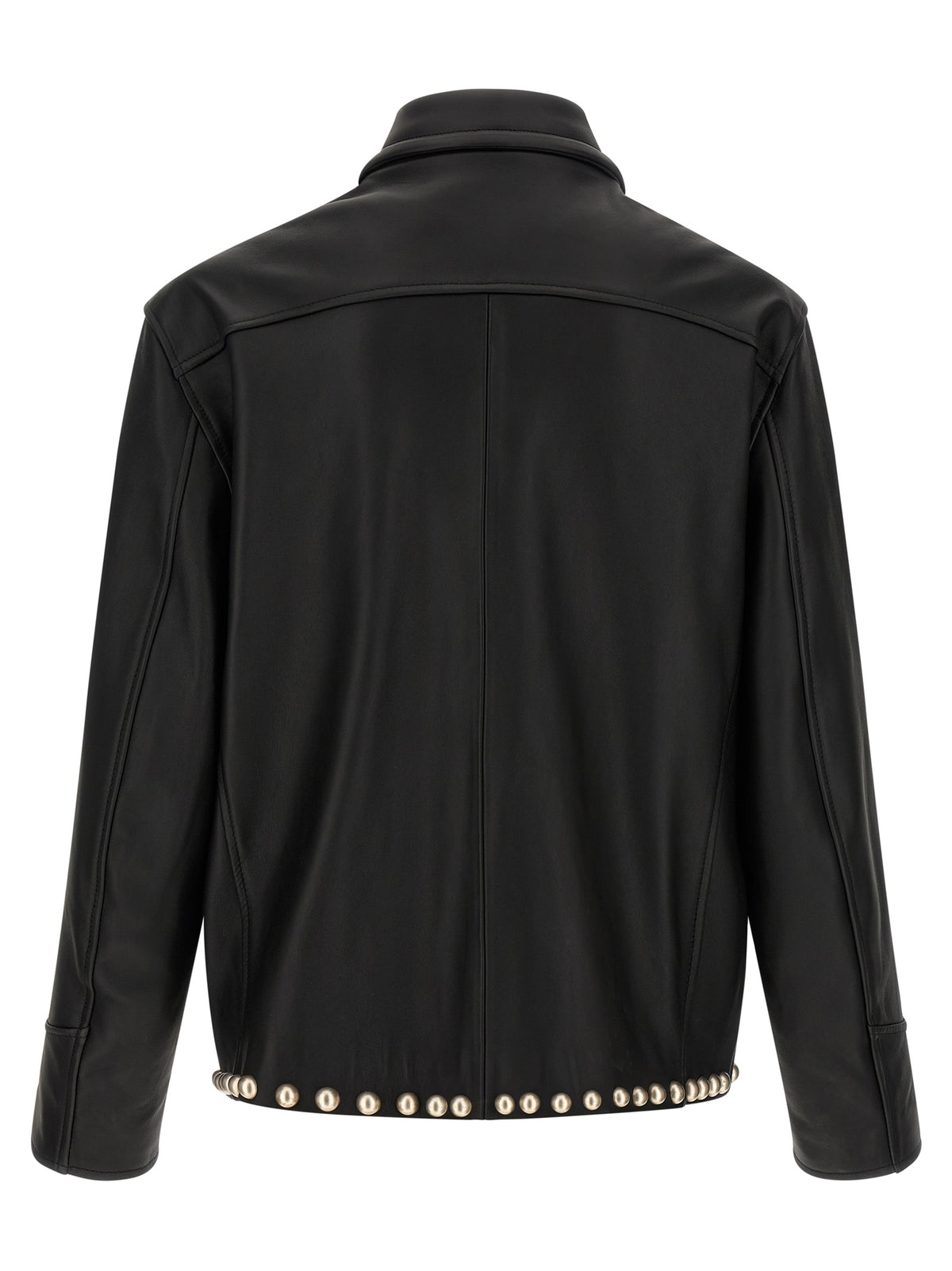 SECOND/LAYER Black Calfskin Leather Jacket