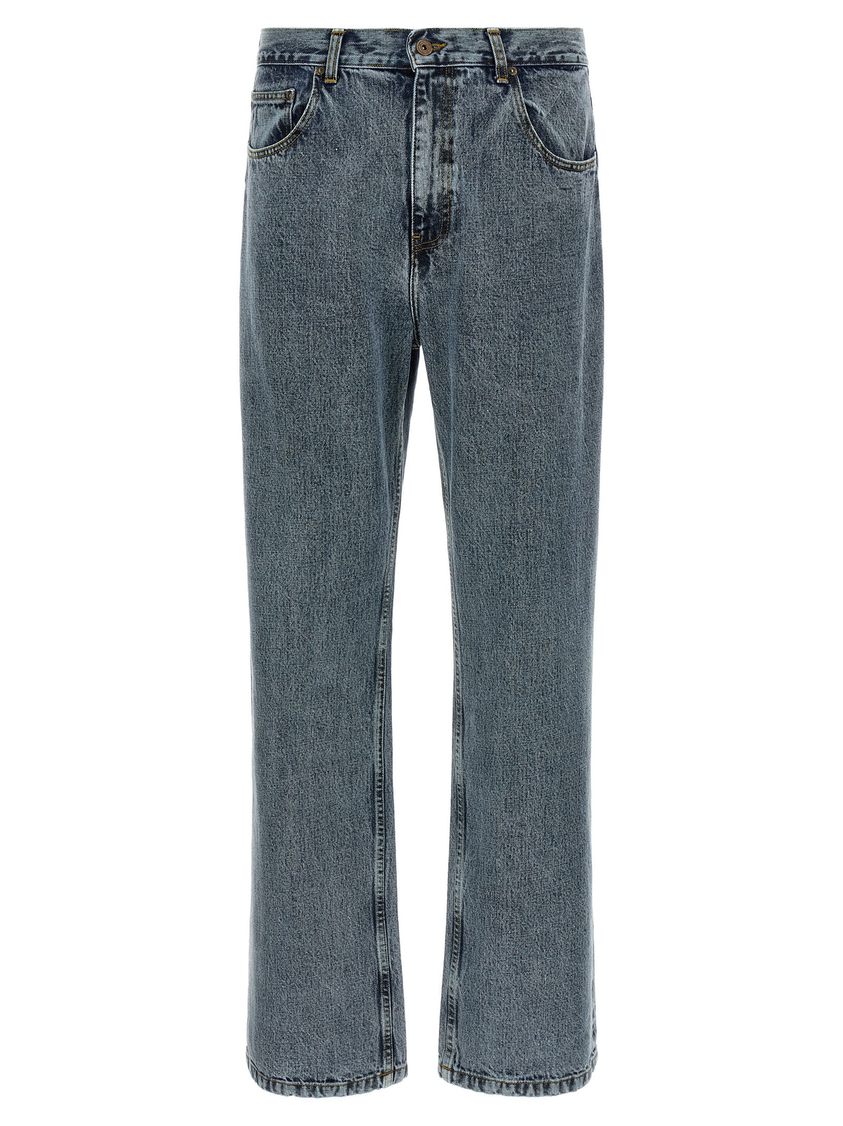 SECOND/LAYER Gray Cotton Relaxed Fit Jeans