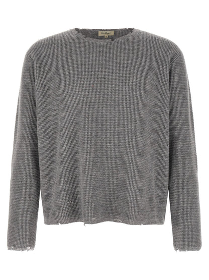 SECOND/LAYER Gray Wool Cardigan