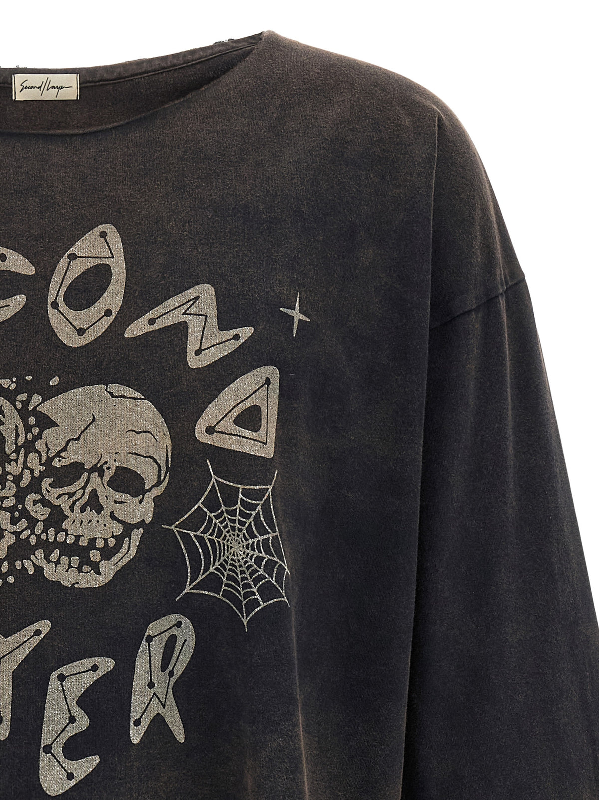 SECOND/LAYER Black Cotton T-Shirt