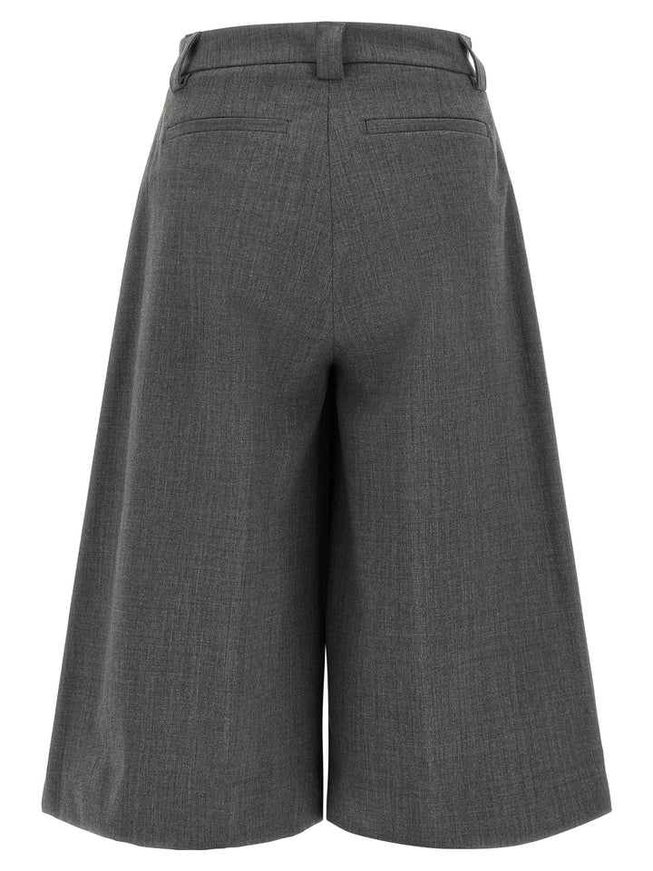 THELATEST Gray Polyester Bermuda Shorts