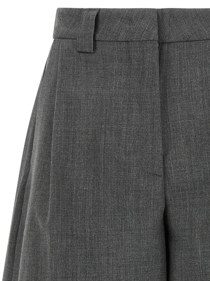 THELATEST Gray Polyester Bermuda Shorts