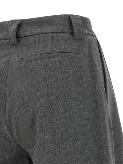 THELATEST Gray Polyester Bermuda Shorts