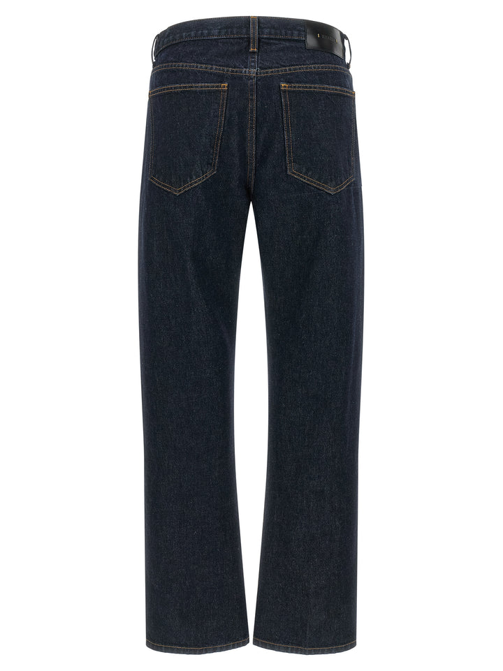 Khaite Blue Cotton Straight-Leg Jeans