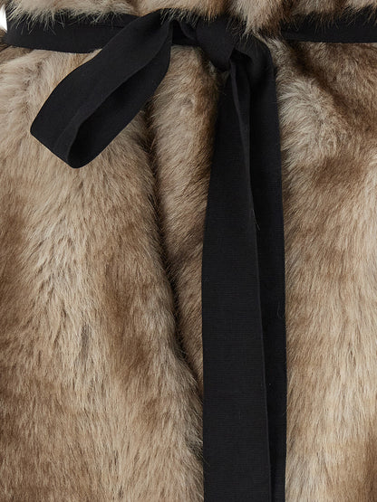 NUDE Beige Polyester Foulard