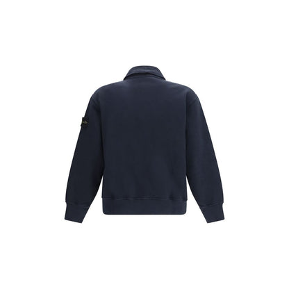 Stone Island Blue Cotton Sweatshirt