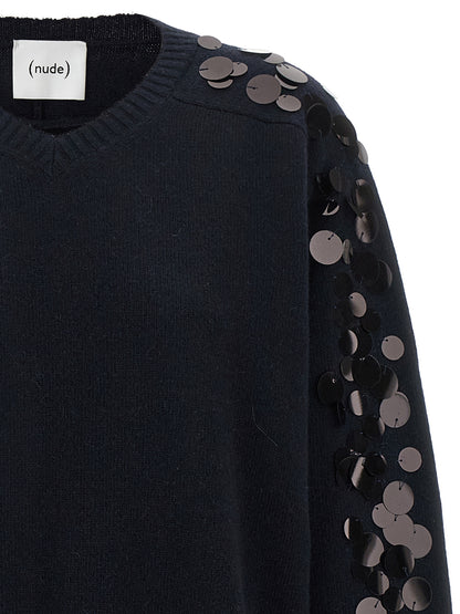 NUDE Blue Wool Cardigan