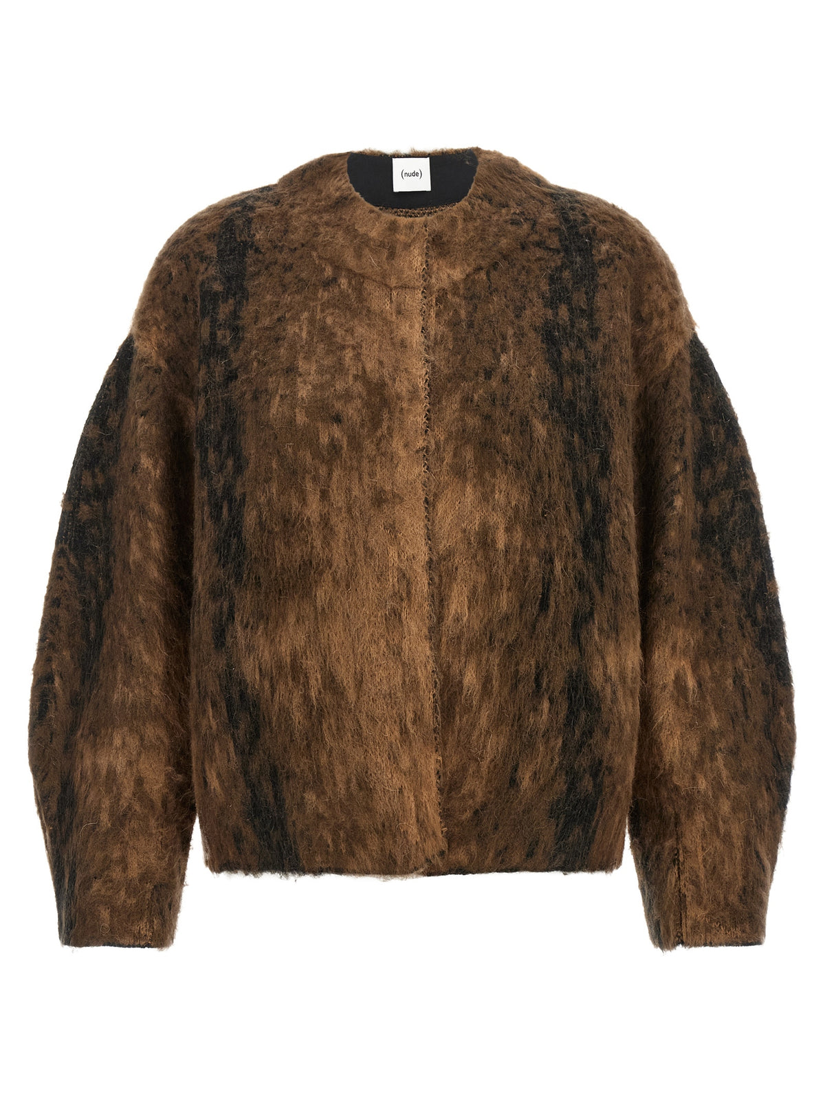 NUDE Brown Wool Full-Length Jacket
