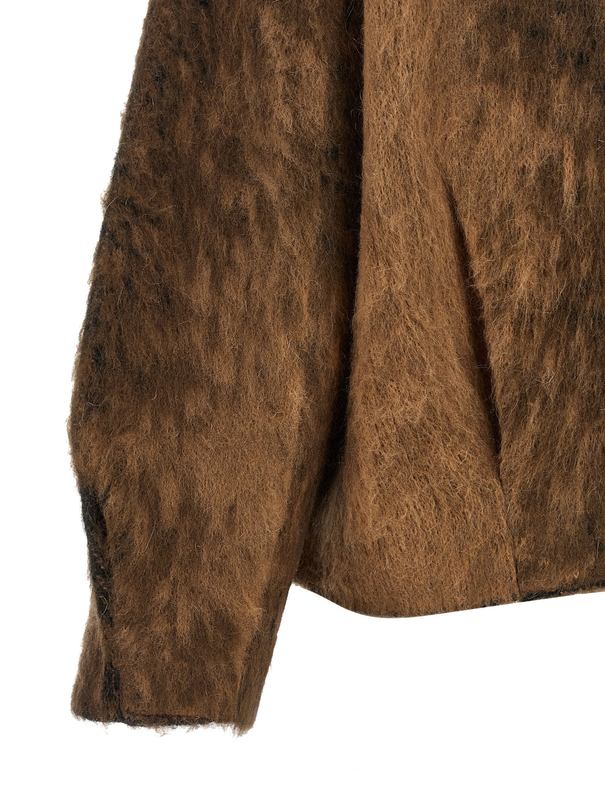NUDE Brown Wool Full-Length Jacket