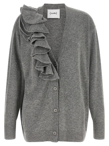 NUDE Gray Wool Cardigan