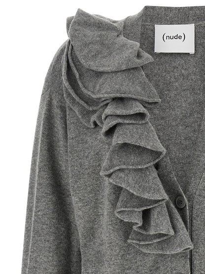 NUDE Gray Wool Cardigan