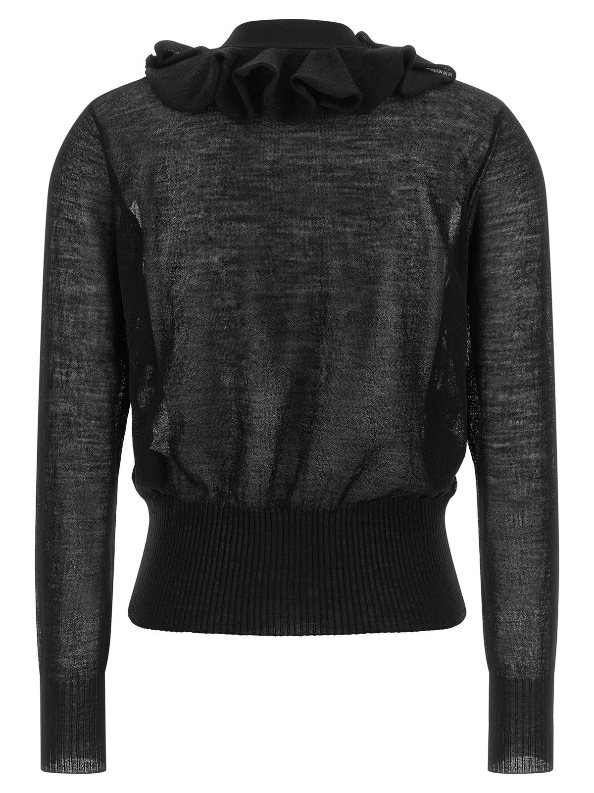 NUDE Black Wool Cardigan