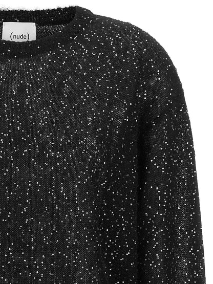 NUDE Black Wool Cardigan