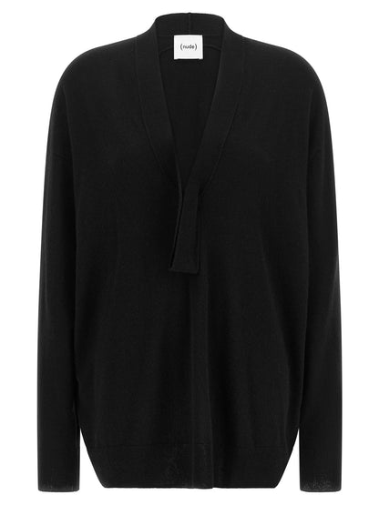 NUDE Black Wool Cardigan