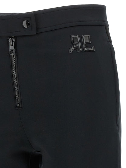 Courrèges Black Polyester Casual Pants